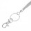 2Pz Lanyard Argento Con Strass Per Badge, Chiavi E Phone 5
