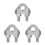 3Pz Per Cavi in Inox, Clip Versatili Argento 4