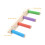 4Pz in Legno Per Uccelli Da Compagnia Gioco Multiuso Colorato 10
