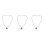 3Pz Collane Golf Marker Pallina Rosso in Cristallo 8
