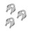 3Pz Per Cavi in Inox, Clip Versatili Argento 6