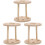 3Pz Porta Spazzolini Bamboo Khaki Multi Per Bagno 4