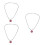 3Pz Collane Golf Marker Pallina Rosso in Cristallo 6