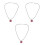3Pz Collane Golf Marker Pallina Rosso in Cristallo 7