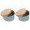 2Pz Scatole Decorative in Ferro Azzurro Con Coperchio Per Conservare 4