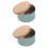 2Pz Scatole Decorative in Ferro Azzurro Con Coperchio Per Conservare 7