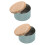 2Pz Scatole Decorative in Ferro Azzurro Con Coperchio Per Conservare 9