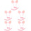 5Set Set Maiale Cosplay Rosa Con Cerchietto Orecchie, Coda E 8