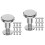 20Pz Rivetti Per E Abbigliamento in Metallo Argento Punk 5