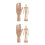 4Pz Modellini Artistici in Legno Beige Con E Regolabile 7