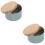 2Pz Scatole Decorative in Ferro Azzurro Con Coperchio Per Conservare 8