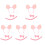 5Set Set Maiale Cosplay Rosa Con Cerchietto Orecchie, Coda E 4