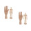 4Pz Modellini Artistici in Legno Beige Con E Regolabile 8