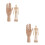 4Pz Modellini Artistici in Legno Beige Con E Regolabile 9