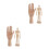 4Pz Modellini Artistici in Legno Beige Con E Regolabile 4