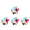 20Paia Clip Orecchie Gatto Glitterate in Tessuto E Metallo 7
