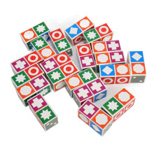 Wooden Puzzle Match Game for Kids, 2.5x5x2.4cm, Colorful Brain Teaser