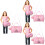 3Pz Borsa Danza Rosa Con Ricamo Scarpette E Pizzo, Grande 5