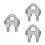 3Pz Per Cavi in Inox, Clip Versatili Argento 9