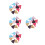 20Paia Clip Orecchie Gatto Glitterate in Tessuto E Metallo 4