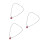 3Pz Collane Golf Marker Pallina Rosso in Cristallo 4