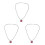3Pz Collane Golf Marker Pallina Rosso in Cristallo 9