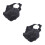 2Pz Maschera Occhi Portatile Per Animali Nera Multiuso in Nylon 7