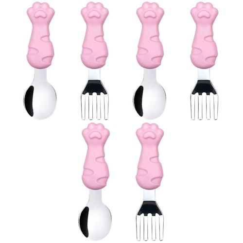 3Conjuntos Bebê Rosa Aço Inoxidável E Durável 2