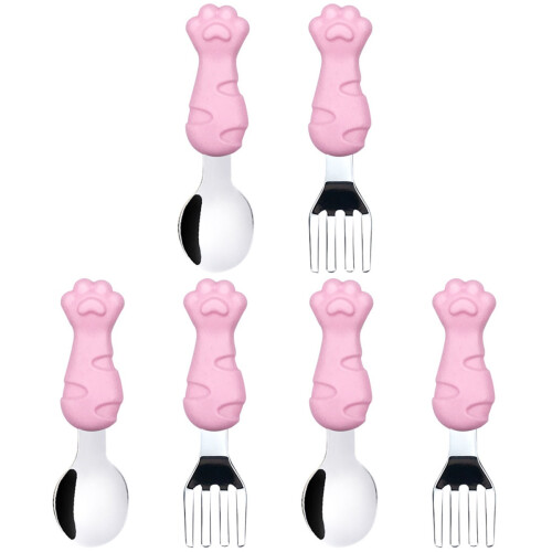 3Conjuntos Bebê Rosa Aço Inoxidável E Durável 1