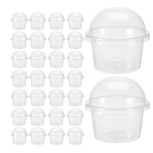 200Szt Transparentne Plastikowe Kubki Na Desery I Pudding Z Pokrywkami