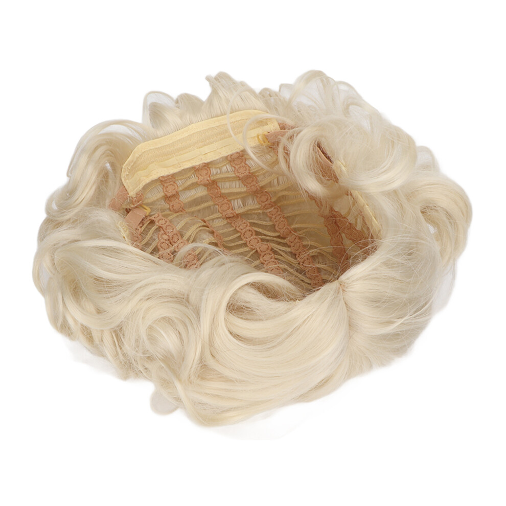 Unisex Women Short Curly Blonde Wig, Heat-Resistant, Fashion Cosplay