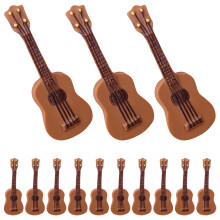 60Szt Mini Model Gitara Brązowy Żywiczny Instrument Do Domków
