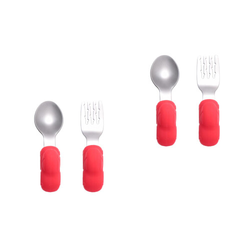 2Pares Talheres Treinamento Para Crianças Silicone 2