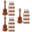 60Szt Mini Model Gitara Brązowy Żywiczny Instrument Do Domków 8