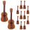 60Szt Mini Model Gitara Brązowy Żywiczny Instrument Do Domków 3