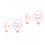 4Conjuntos Colar Flor Pulseira Conjunto Colorido 8