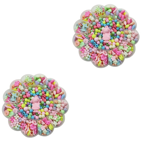 2Conjuntos Conjunto De Miçangas Para Fazer Pulseiras Colares 2