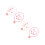 4Conjuntos Colar Flor Pulseira Conjunto Colorido 4