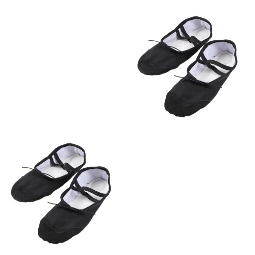 2Pares De Balé Pretos Leves Para E Folk 2