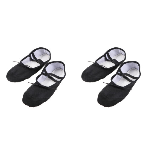 2Pares De Balé Pretos Leves Para E Folk 1