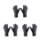 3Pares Pretas De Neoprene Para Pesca E Snorkeling 7