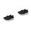 2Pares Tênis Preto Flexível Grosso Amortecedor 6