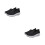 2Pares Tênis Preto Flexível Grosso Amortecedor 9
