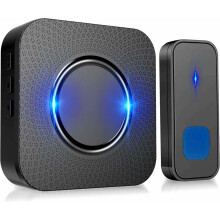 Draadloze deurbel op batterijen voor ononderbroken service, LED-indicator voor duidelijke meldingen, instelbaar volume en mute-modus.