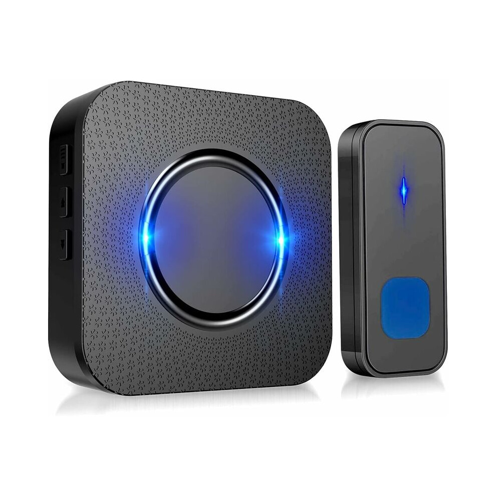 Battery Operated Wireless Doorbell For Uninterrupted Service, Led Light Indicator For Clear Alerts, Adjustable Volume And Mute Mode For 9433291906767