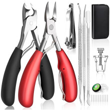 Set di tagliaunghie per unghie incarnite e spesse, resistente, kit di strumenti per pedicure raccomandato dai podologi, strumenti per manicure con