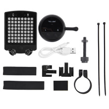 Zadní světlo na kolo s bezdrátovým dálkovým ovládáním, bezdrátové dálkové směrové světlo pro bezpečnost na kole, dobíjecí USB LED