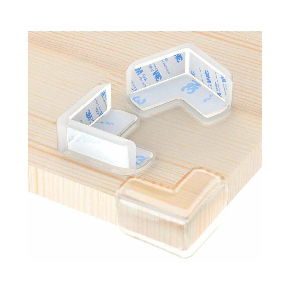L-Shaped Clear Furniture Corner Guard, Baby Proof Corners with Easy Installation, Thickened Design Edge Safety Bumpers for Home Childproofing (Set of
