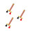 3Stk Schulset Elektromagnet T-Förmig Mit Kupfer-Spule Multicolor 8