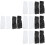 8Paare Fingerlose Halloween Polyester Riss Design Bunt 8